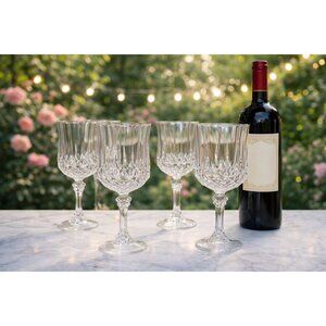 Vintage Cristal D'Arques Wine Glasses - Set of 4